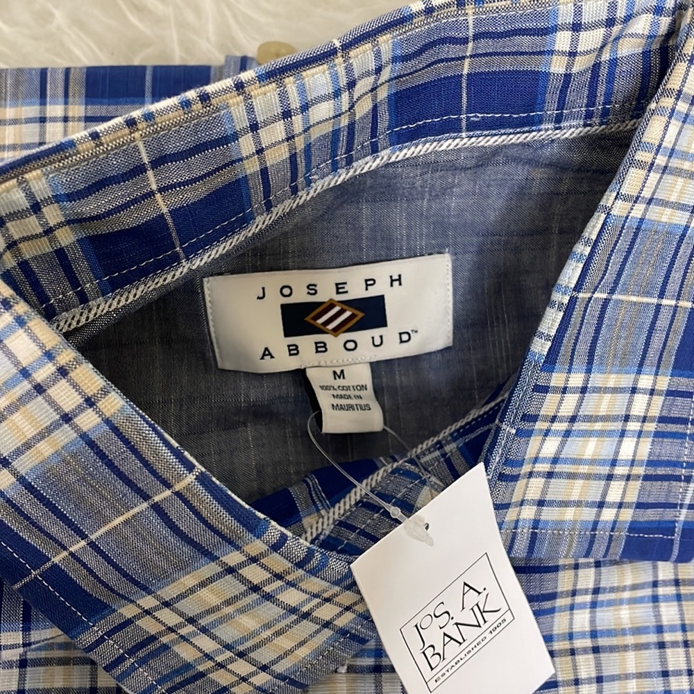 Joseph Abboud Men's Short Sleeve Plaid Shirt - Picture 3 of 6